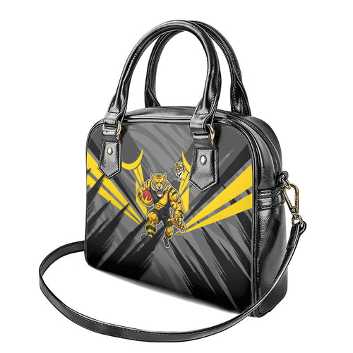 Richmond Tigers Australian Football Shoulder Handbag Fierce Tiger Mascot - Bold Team Colors
