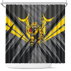 Richmond Tigers Australian Football Shower Curtain Fierce Tiger Mascot - Bold Team Colors