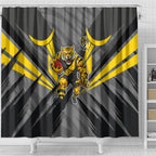 Richmond Tigers Australian Football Shower Curtain Fierce Tiger Mascot - Bold Team Colors