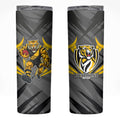 Richmond Tigers Australian Football Skinny Tumbler Fierce Tiger Mascot - Bold Team Colors