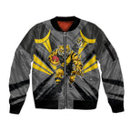 Richmond Tigers Australian Football Sleeve Zip Bomber Jacket Fierce Tiger Mascot - Bold Team Colors