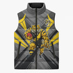 Richmond Tigers Australian Football Sleeveless Puffer Jacket Fierce Tiger Mascot - Bold Team Colors