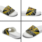 Richmond Tigers Australian Football Slide Sandals Fierce Tiger Mascot - Bold Team Colors