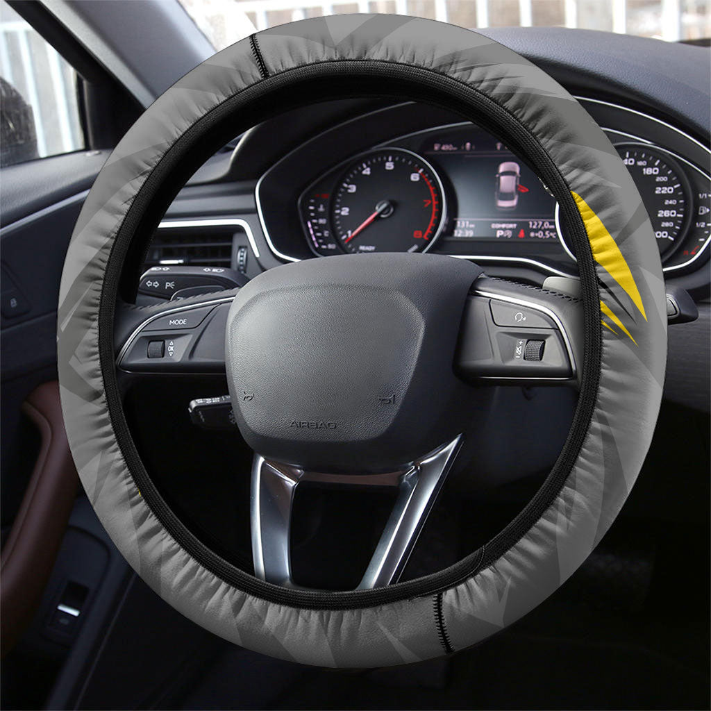 Richmond Tigers Australian Football Steering Wheel Cover Fierce Tiger Mascot - Bold Team Colors