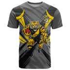 Richmond Tigers Australian Football T Shirt Fierce Tiger Mascot - Bold Team Colors