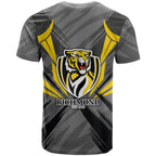 Richmond Tigers Australian Football T Shirt Fierce Tiger Mascot - Bold Team Colors