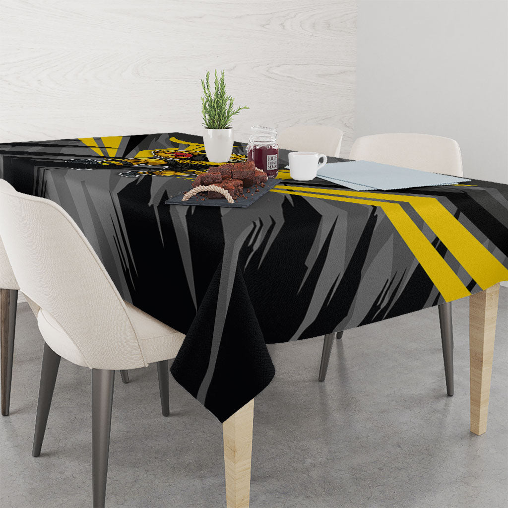 Richmond Tigers Australian Football Tablecloth Fierce Tiger Mascot - Bold Team Colors