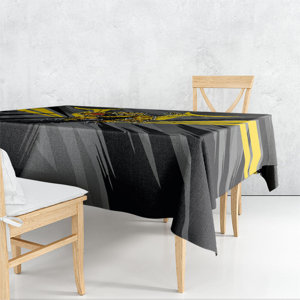 Richmond Tigers Australian Football Tablecloth Fierce Tiger Mascot - Bold Team Colors