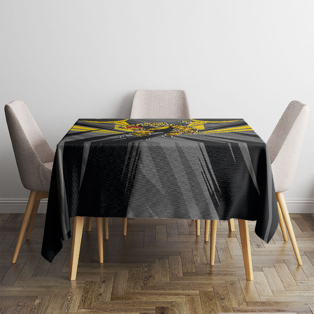 Richmond Tigers Australian Football Tablecloth Fierce Tiger Mascot - Bold Team Colors