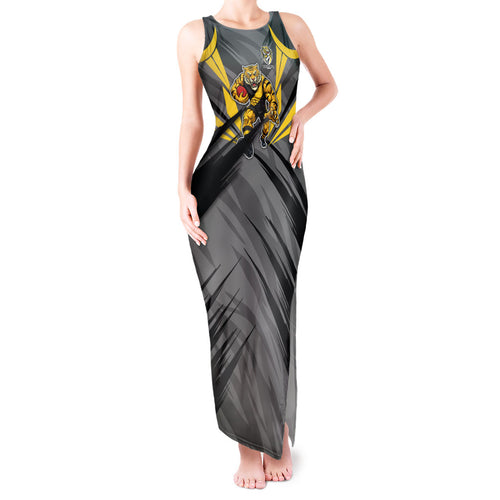 Richmond Tigers Australian Football Tank Maxi Dress Fierce Tiger Mascot - Bold Team Colors