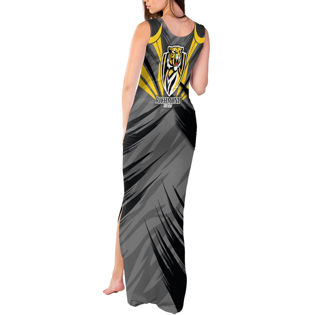 Richmond Tigers Australian Football Tank Maxi Dress Fierce Tiger Mascot - Bold Team Colors