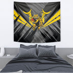 Richmond Tigers Australian Football Tapestry Fierce Tiger Mascot - Bold Team Colors