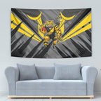 Richmond Tigers Australian Football Tapestry Fierce Tiger Mascot - Bold Team Colors