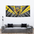 Richmond Tigers Australian Football Tapestry Fierce Tiger Mascot - Bold Team Colors