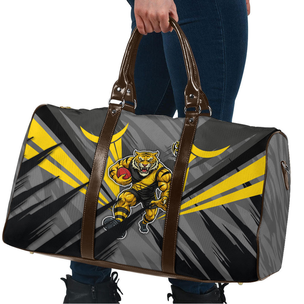 Richmond Tigers Australian Football Travel Bag Fierce Tiger Mascot - Bold Team Colors