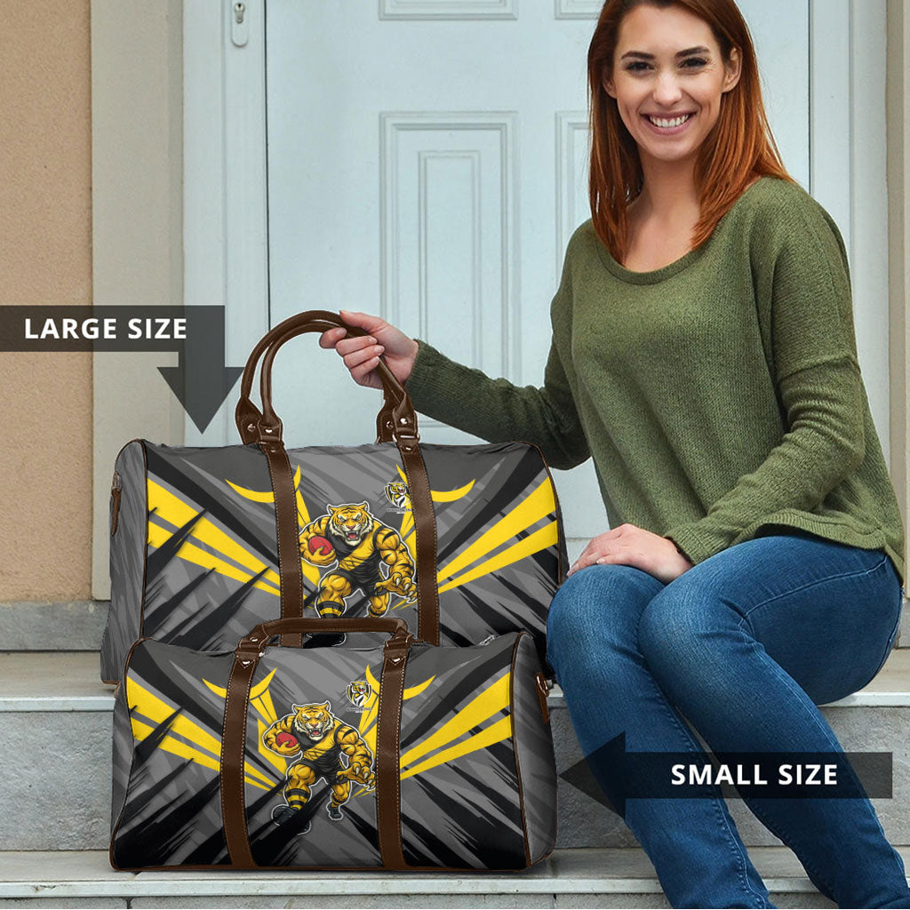 Richmond Tigers Australian Football Travel Bag Fierce Tiger Mascot - Bold Team Colors
