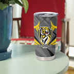 Richmond Tigers Australian Football Tumbler Cup Fierce Tiger Mascot - Bold Team Colors