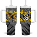 Richmond Tigers Australian Football Tumbler With Handle Fierce Tiger Mascot - Bold Team Colors