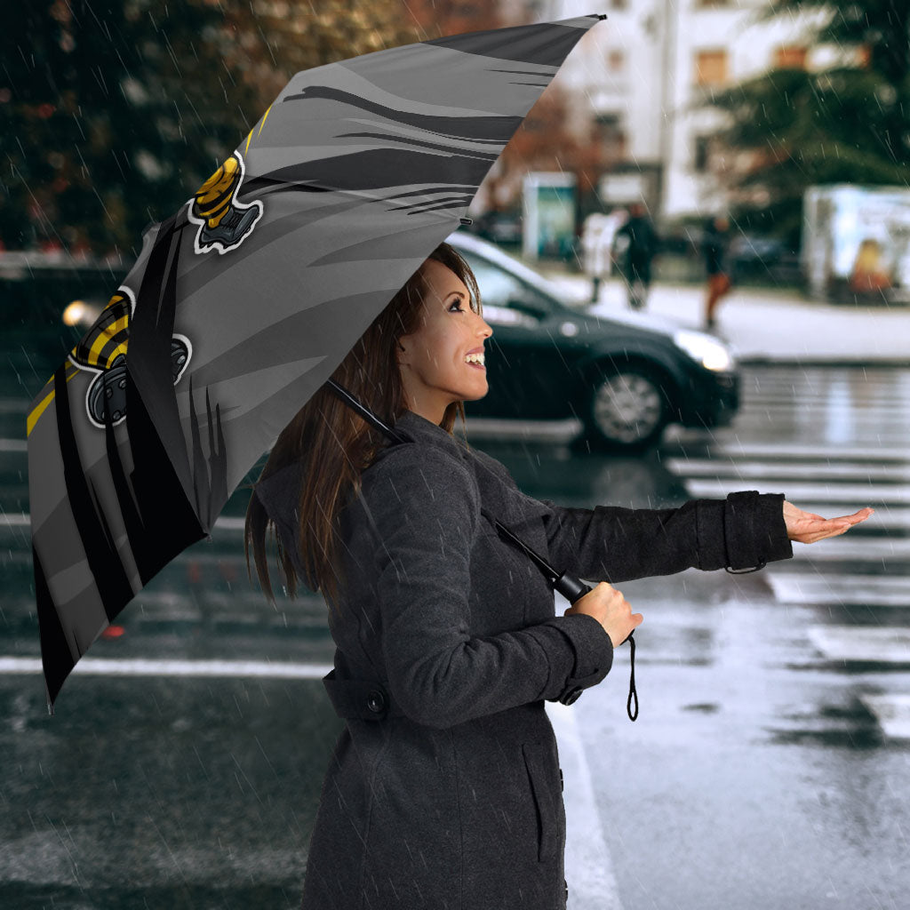 Richmond Tigers Australian Football Umbrella Fierce Tiger Mascot - Bold Team Colors