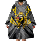 Richmond Tigers Australian Football Wearable Blanket Hoodie Fierce Tiger Mascot - Bold Team Colors