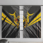 Richmond Tigers Australian Football Window Curtain Fierce Tiger Mascot - Bold Team Colors