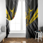 Richmond Tigers Australian Football Window Curtain Fierce Tiger Mascot - Bold Team Colors