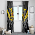 Richmond Tigers Australian Football Window Curtain Fierce Tiger Mascot - Bold Team Colors