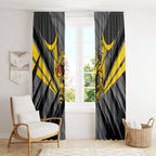 Richmond Tigers Australian Football Window Curtain Fierce Tiger Mascot - Bold Team Colors