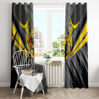 Richmond Tigers Australian Football Window Curtain Fierce Tiger Mascot - Bold Team Colors