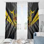 Richmond Tigers Australian Football Window Curtain Fierce Tiger Mascot - Bold Team Colors