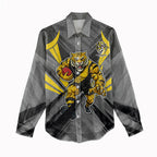 Richmond Tigers Australian Football Women Casual Shirt Fierce Tiger Mascot - Bold Team Colors