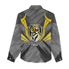 Richmond Tigers Australian Football Women Casual Shirt Fierce Tiger Mascot - Bold Team Colors