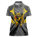 Richmond Tigers Australian Football Women Polo Shirt Fierce Tiger Mascot - Bold Team Colors