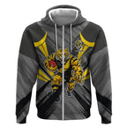 Richmond Tigers Australian Football Zip Hoodie Fierce Tiger Mascot - Bold Team Colors