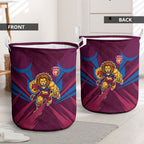 Brisbane Lions Australian Football Laundry Basket Powerful Lion Mascot - Bold Team Colors