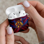 Brisbane Lions Australian Football AirPods Case Powerful Lion Mascot - Bold Team Colors