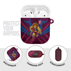 Brisbane Lions Australian Football AirPods Case Powerful Lion Mascot - Bold Team Colors