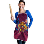 Brisbane Lions Australian Football Apron Powerful Lion Mascot - Bold Team Colors
