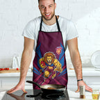 Brisbane Lions Australian Football Apron Powerful Lion Mascot - Bold Team Colors