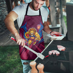 Brisbane Lions Australian Football Apron Powerful Lion Mascot - Bold Team Colors