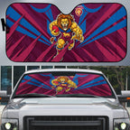 Brisbane Lions Australian Football Auto Sun Shade Powerful Lion Mascot - Bold Team Colors
