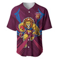Brisbane Lions Australian Football Baseball Jersey Powerful Lion Mascot - Bold Team Colors