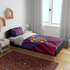 Brisbane Lions Australian Football Bedding Set Powerful Lion Mascot - Bold Team Colors