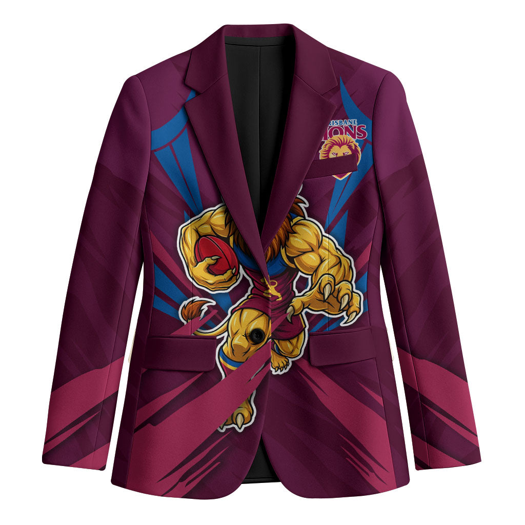 Brisbane Lions Australian Football Blazer Powerful Lion Mascot - Bold Team Colors