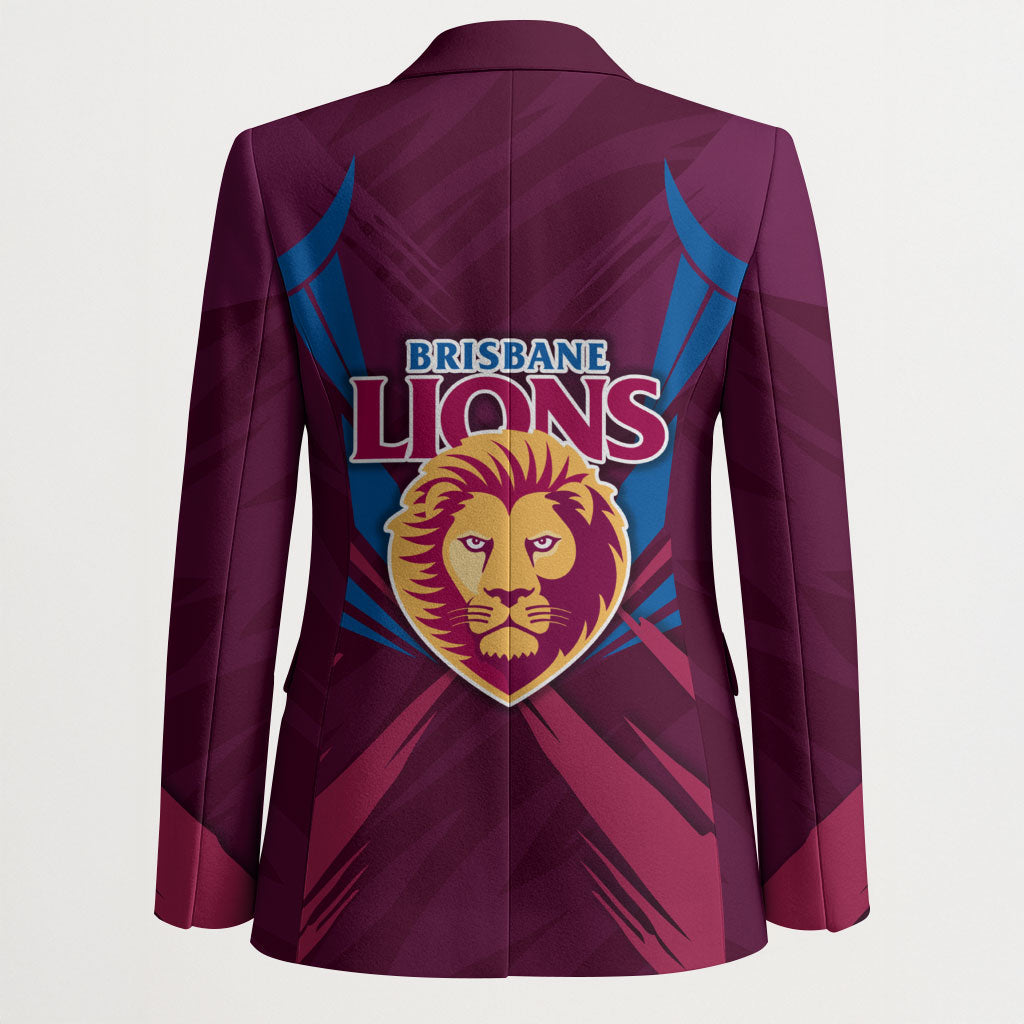 Brisbane Lions Australian Football Blazer Powerful Lion Mascot - Bold Team Colors