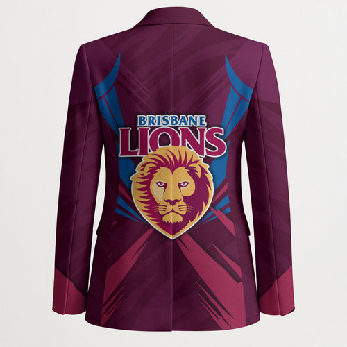 Brisbane Lions Australian Football Blazer Powerful Lion Mascot - Bold Team Colors