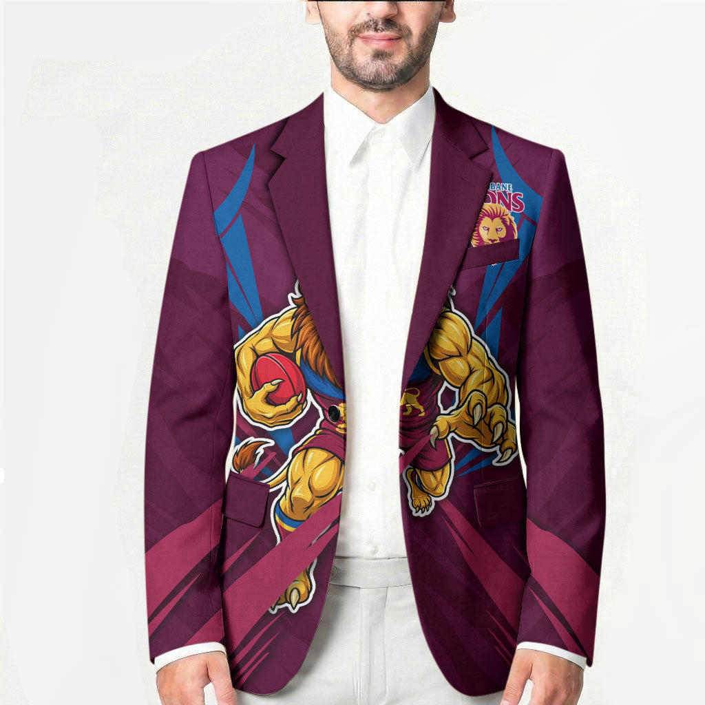 Brisbane Lions Australian Football Blazer Powerful Lion Mascot - Bold Team Colors