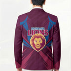 Brisbane Lions Australian Football Blazer Powerful Lion Mascot - Bold Team Colors