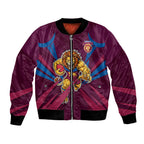 Brisbane Lions Australian Football Bomber Jacket Powerful Lion Mascot - Bold Team Colors