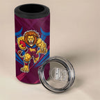 Brisbane Lions Australian Football 4 in 1 Can Cooler Tumbler Powerful Lion Mascot - Bold Team Colors